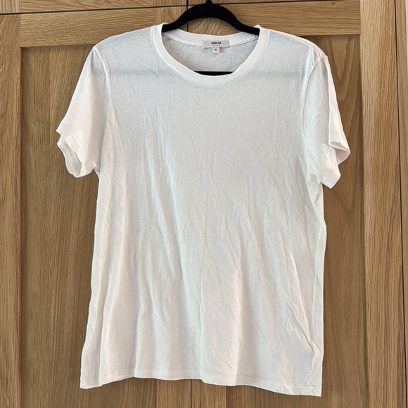 Agolde White Short Sleeve Tee - Picture 2 of 4